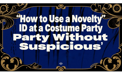 ✓ How to Use a Novelty ID at a Costume Party Without Looking Suspicious