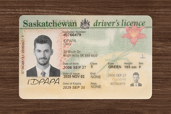 Saskatchewan Scannable Driver’s Licence